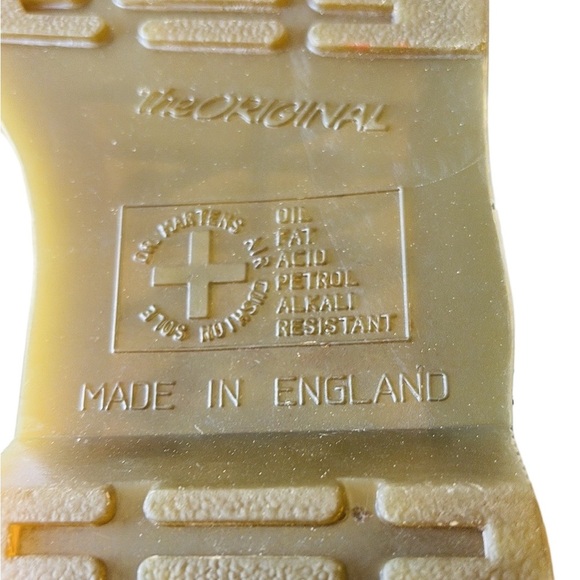 Dr. Martens Made in England VTG Combat Boots, Size UK 8.5, Navy Blue Leather - Picture 9 of 10